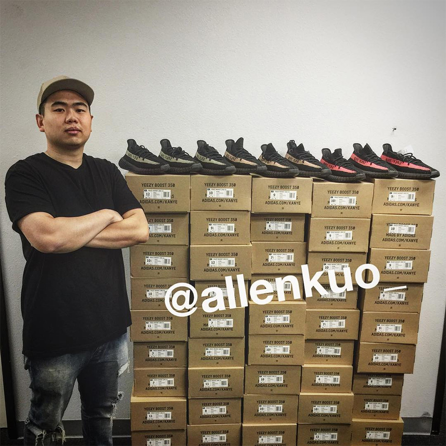 货王哥网晒全新 yeezy 350 boost v2 大量库存